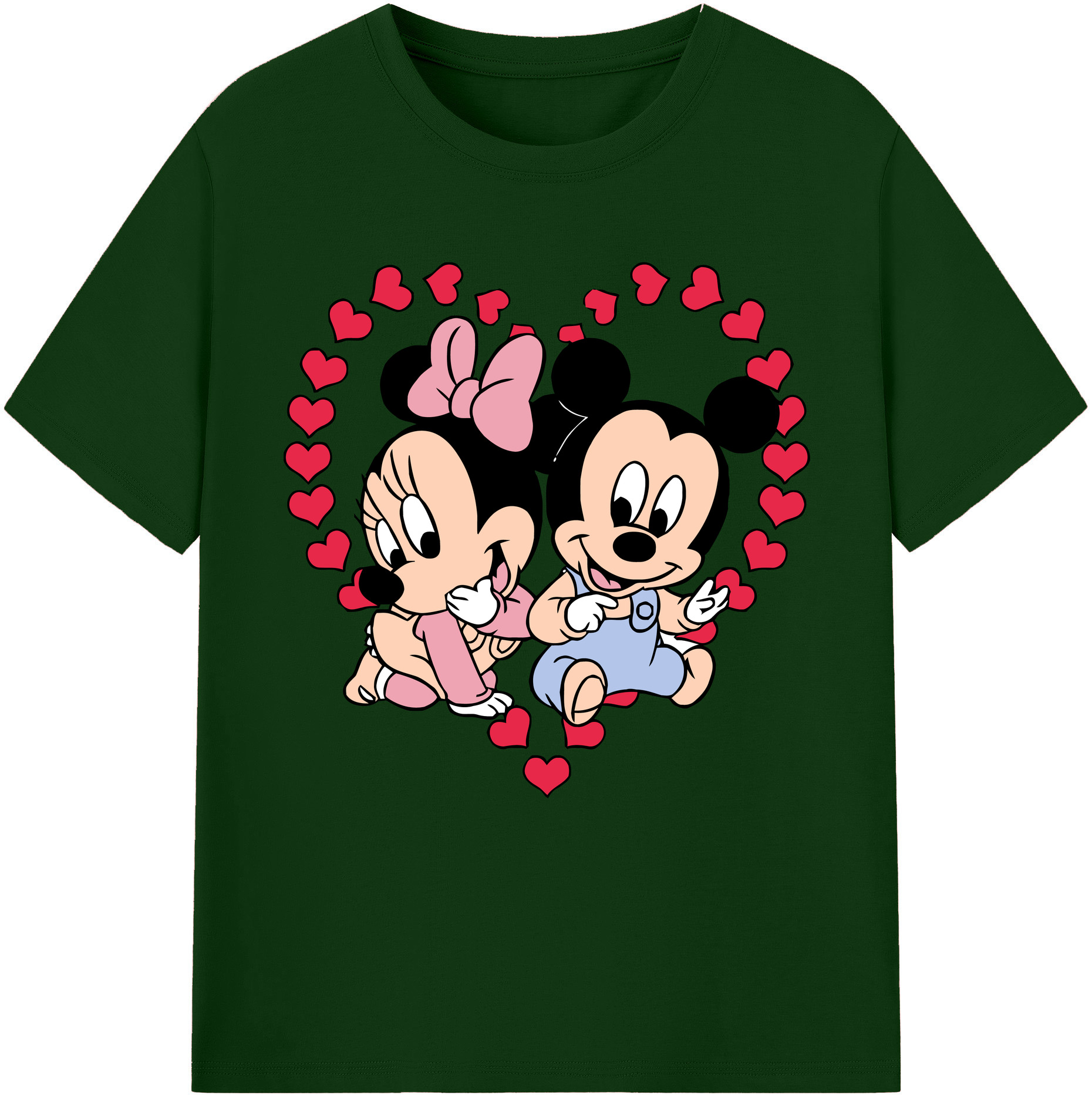 （画像用） ミッキーマウス Mickey Mouse 綿100％半袖Tシャツ（フロントプリント）